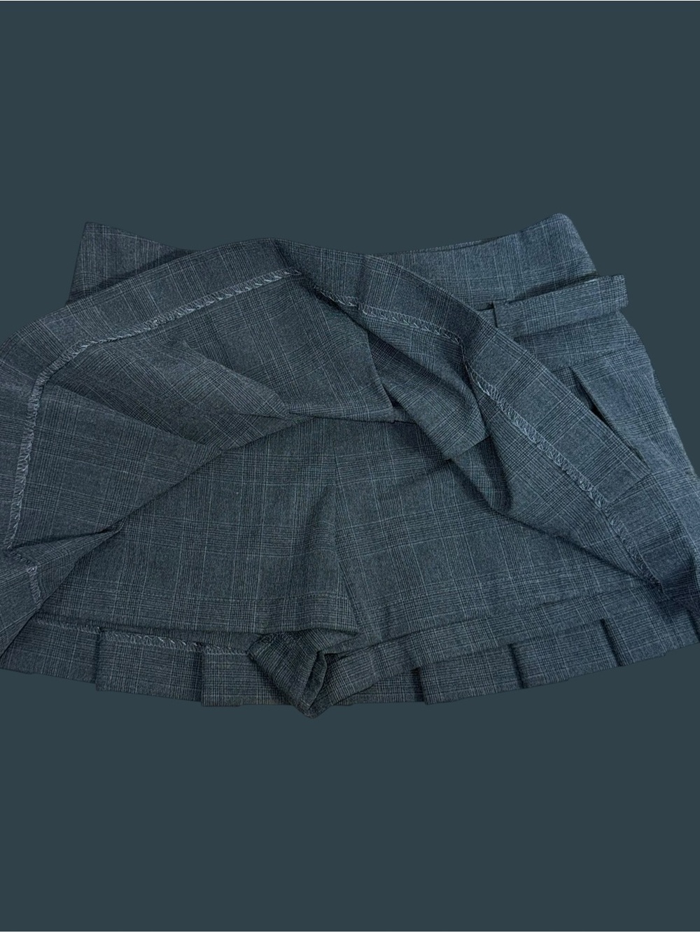 Zara Classic Pleated Mini skort in Charcoal Gray - Picture 11 of 14
